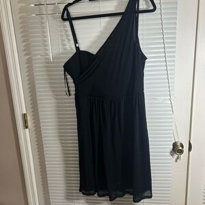 Torrid One Shoulder Little Black Dress with Mesh Overlay – Size 2X